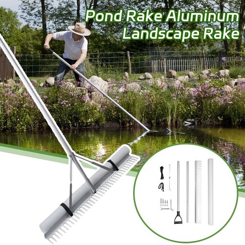 Multifunctional Floating Lake Rake 36'' Aluminum Weed Rake Soil ...