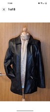 Womens Vintage Vera Pelle Zip-up Leather Jacket, Size 10