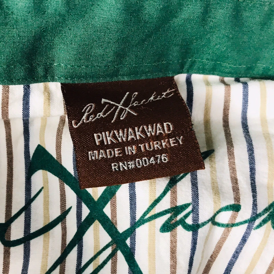 RedJacket Pikwakwad Mens Medium Oakland As Flip Cuff Patches Shirt MLB Cotton - Image 3 of 4