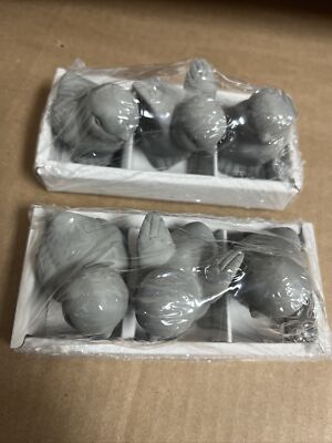 Easter Spring Bullseye Playground Grey Cement Mini Chicks Ducks (2PK of 3)