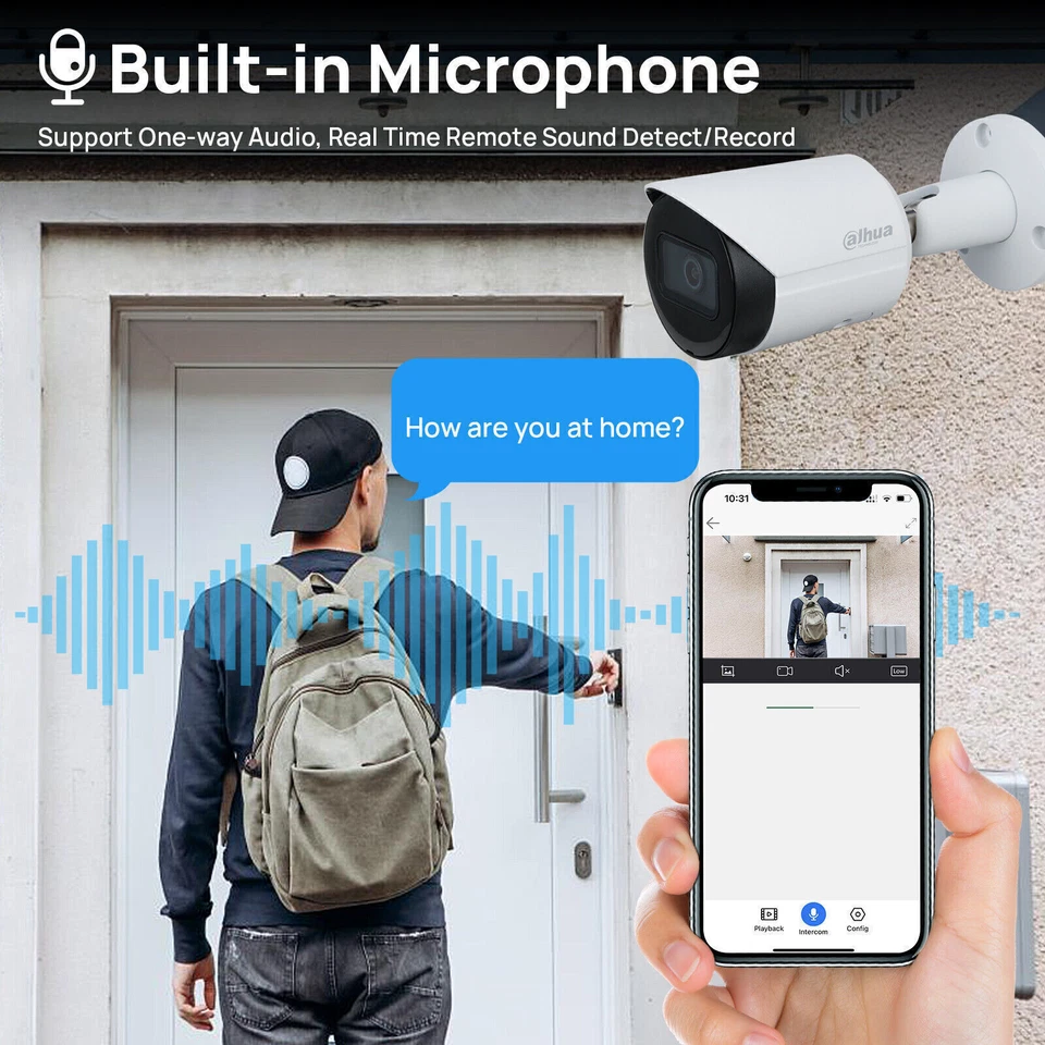 Dahua IPC-HFW2831S-S-S2 8MP 4K Camera IP67 Lite IR Fixed-focal Bullet IP Camera - Image 4 of 4