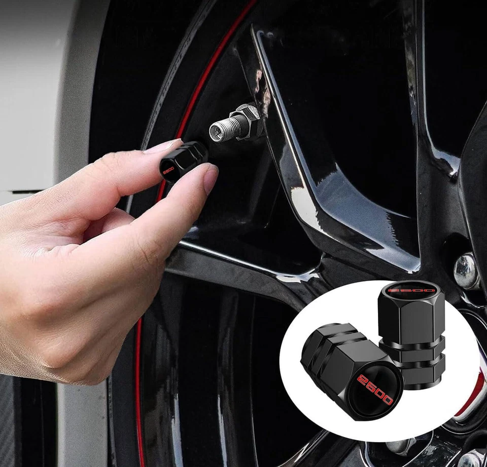 4Pcs Metal Car Wheel Tire Valve Stem Caps for Dodge Ram 2500 Accessories  - Image 3 of 4