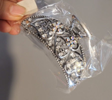 Crystal Rhinestone Hair Clip, Claw 1.5" H x 3.25" L
