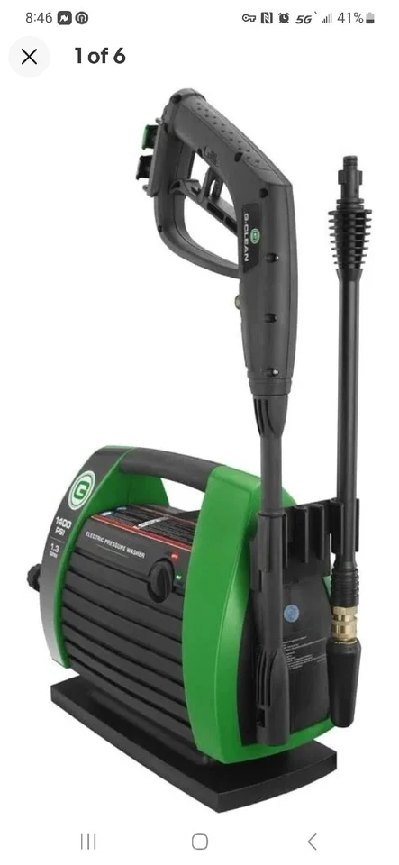 Lavadora a presión eléctrica portátil GC141333-1400 PSI Foto 2 de 4