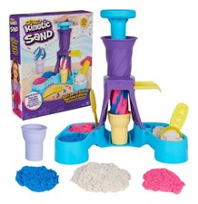 Kinetic Sand, Soft Serve Ice Cream Maker Station with 14oz of Play Sand