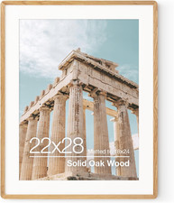 Natural Oak 22x28 Poster Frame with Mat  Glass - 1 Pack