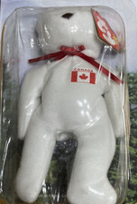 McDonald's TY MAPLE the BEAR Beanie Baby July 1, 1998 CANADA Flag New