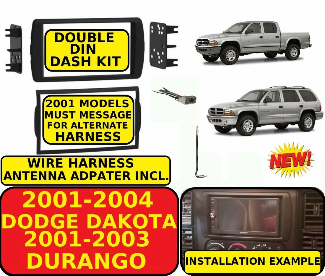 01 04 DAKOTA 01 03 DURANGO DOUBLE DIN CAR RADIO STEREO