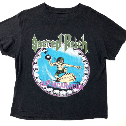 Vintage 90s Sacred Reich Surf Nicaragua T Shirt M… - image 1