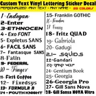 Personalized Custom Text Vinyl Lettering Sticker Decal, ANY TEXT - ANY NAME - [4