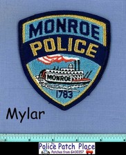 MONROE LOUISIANA Shoulder Patch OLD STEAM RIVERBOAT MISSISSIPPI RIVER MYLAR