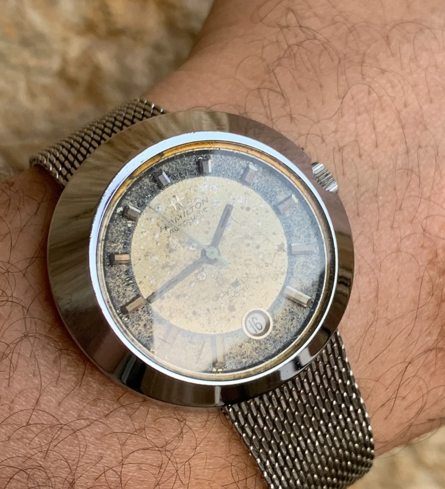 1970’S VINTAGE HAMILTON FONTAINEBLEAU SPACE ODYSSEY 2001 WATCH SWISS AUTOMATIC - image 3 of 4