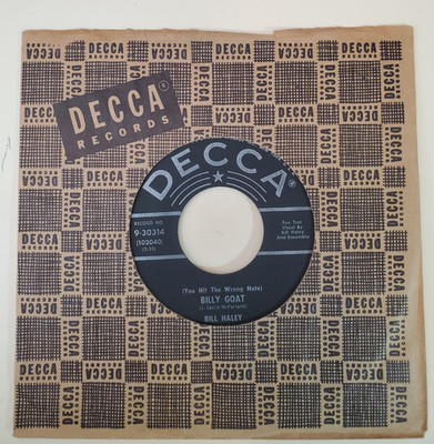 Bill Haley and His Comets BILLY GOAT (ROCKABILLY 45) #30314 PLAYS VG+ TO VG++