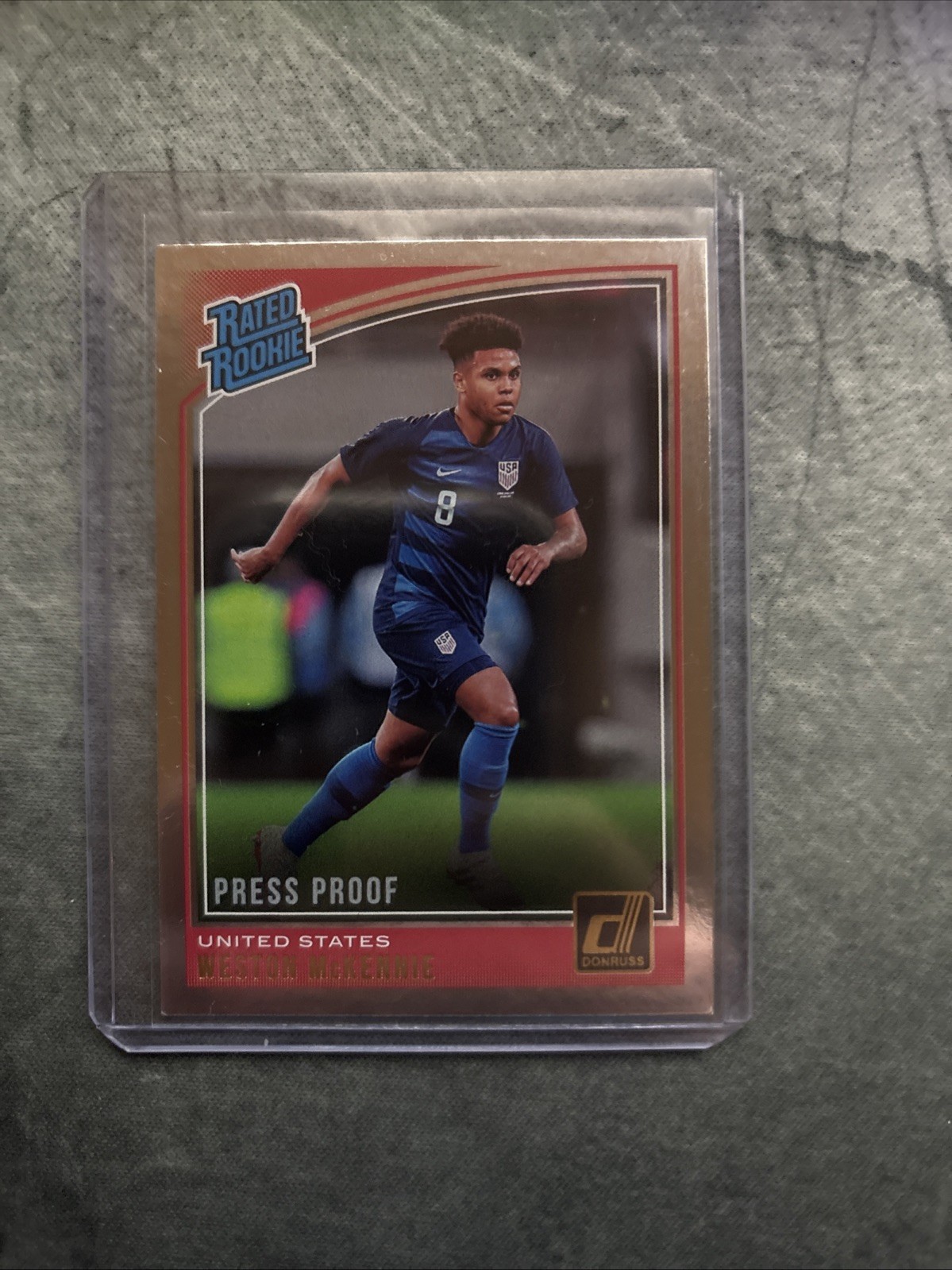 2018-19 Panini Donruss Rated Rookie Weston McKennie #199 Press Proof Silver (RC)