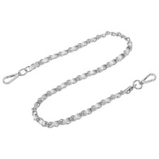 32" Purse Strap with Buckle for Shoulder and Cross Body Silver Silver 