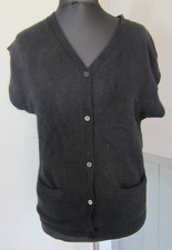 Weste   Strickweste  Gr. 42  Schwarz   Pullunder    Lammswolle    Angora