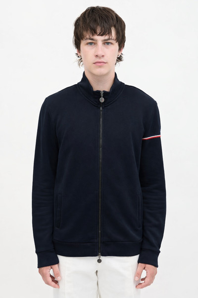 $900 MONCLER Maglia Cardigan men's full zip Track Jacket - Navy Blue - XL