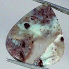 20.30Cts AA Natural Aqua Chalcedony Pear Cabochon Gemstone 23X27X4MM