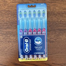 Oral-B Advanced Clean Soft Toothbrush 6 Pack Multicolor Unisex Adults