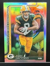 2025 Topps Chrome Football Josh Jacobs Refractor #110 Green Bay Packers