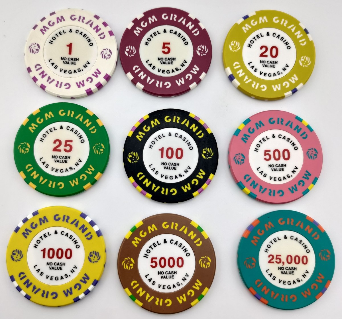 MGM Grand Las Vegas NCV 9-Chips Set 44mm | eBay