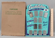 12 Vintage Constellation of the Stars Advertising Lighters & Store Display Sign