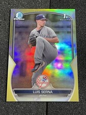 LUIS SERNA 1st 2023 Bowman Chrome YELLOW REFRACTOR/75 NY Yankees BCP-168