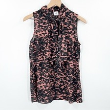 Cabi 9 To 5 Tank Blouse Size Small Pink Animal Print S Style 3075