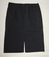 Express Women's Size 2 Charcoal Grey Lightweight Wool Pencil Skirt Double Slit