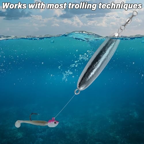 10 Pack in-line Trolling Sinkers with Swivel Torpedo Weight 1/16oz-10 Pack - Picture 5 of 7