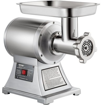Commercial Stainless Steel Meat Grinder, 1100W, 550lb/Hr