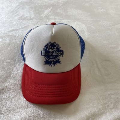 PBR Pabst Blue Ribbon Beer Trucker Hat Snapback Foam Mesh Back