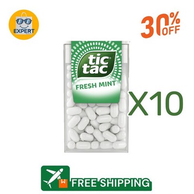 X10 - Tic Tac Drops Fresh Mint Flavor 10.2g = 0.35oz each