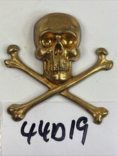 Scull & Cross Bones Brass Stamping Badge Insignia 44D19