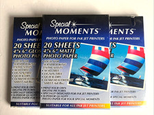 3 Pack Special Moments 4x6 Photo Paper Inkjet 60 Sheets Glossy Matte Sealed