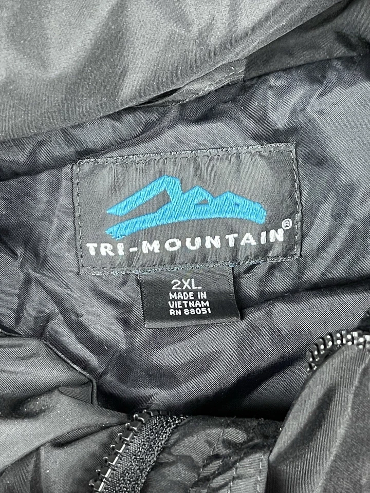 Куртка ветровка Tri-Mountain GEO 2XL черная нейлоновая на молнии капюшон на шнурке - Изображение 4 из 4