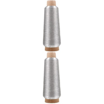 2 stücke Metallic Machine Stickerei Thread 5000 Yards Spule (Gold)