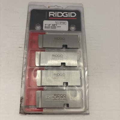 #ad RIDGID 47750 1quot; 2quot; 11 1 2 Right Handed Alloy Threading Machine Dies $110.00