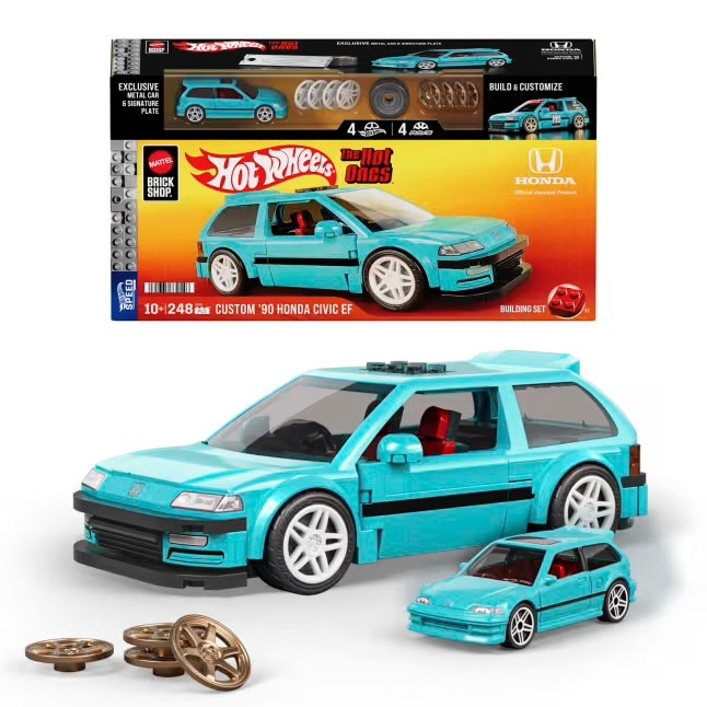 Mattel Hot Wheels Brick Shop Custom '90 Honda Civic EF The Hot Ones Speed Series
