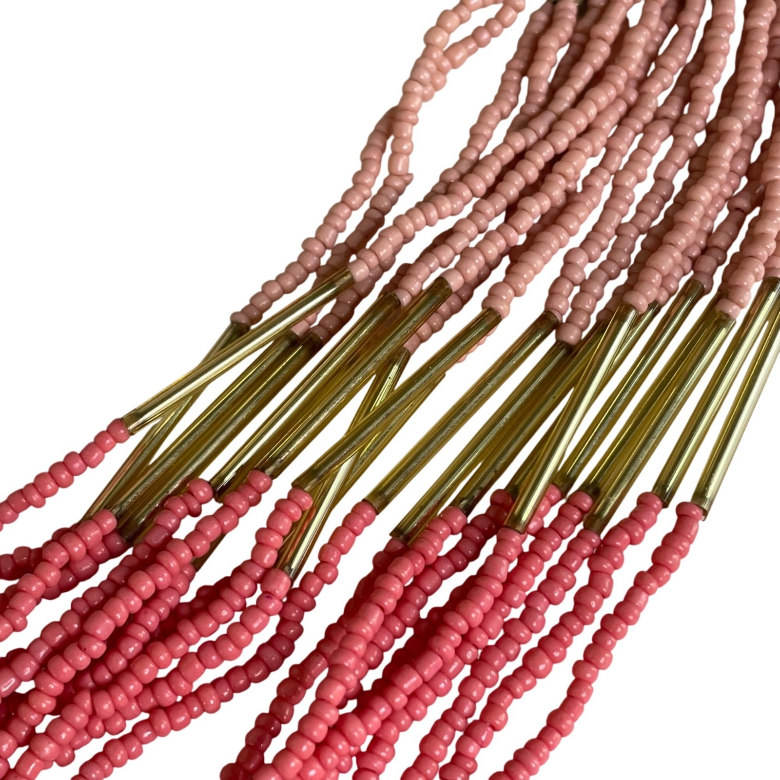 Multi Strand Beaded Layered Boho Statement Neckla… - image 4