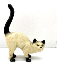 Vintage Hubley 'Cast Iron Cat Doorstop' Figurine Statue