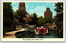 Texas San Antonio River Boat Riding Vintage Postcard