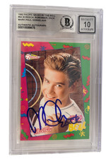 Mark-Paul Gosselaar Signed Saved by the Bell 1992 Pacific Card #64 Beckett 10