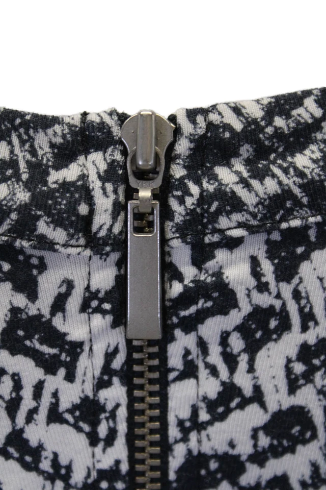 Vestido informal Tart para mujer texturizado sin mangas cuello alto estampado con cremallera blanco talla XS Foto 4 de 4