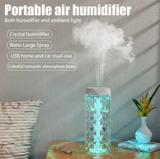 1pcs 400ML USB Air Humidifier Aroma Diffuser with RGB Light for Car & Home - NEW