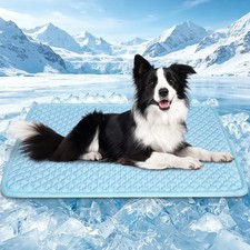 Dogs Cooling Mat Q-Max 0.45 Upgrade Cooling Pad Non-Slip Dog Bed Mats Blanket