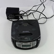 Aiwa XP-500 Portable CD Player EASS 1 Bit DAC Black with AC Adapter AM/FM