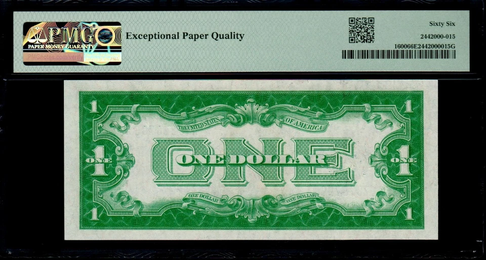 1928 $1 Silver Certificate AA Block PMG 66 EPQ Fr 1600 A/A Gem Uncirculated - Image 2 of 2