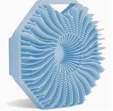 Silicone Body Scrubber Anti Bacteria Pore Cleansing Exfoliating Blue Portable