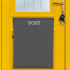 Post Catcher Bag for Mail Slots, Letter Boxes [Grey] No Tools or Screws Gray
